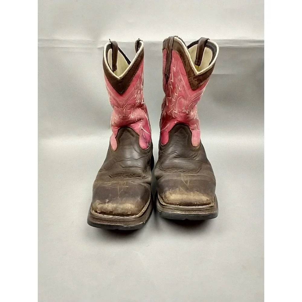 Girl's Durango Western Boot‎ Lil' Cowgirl Pink Brown Sz 2 DWBT093 8
